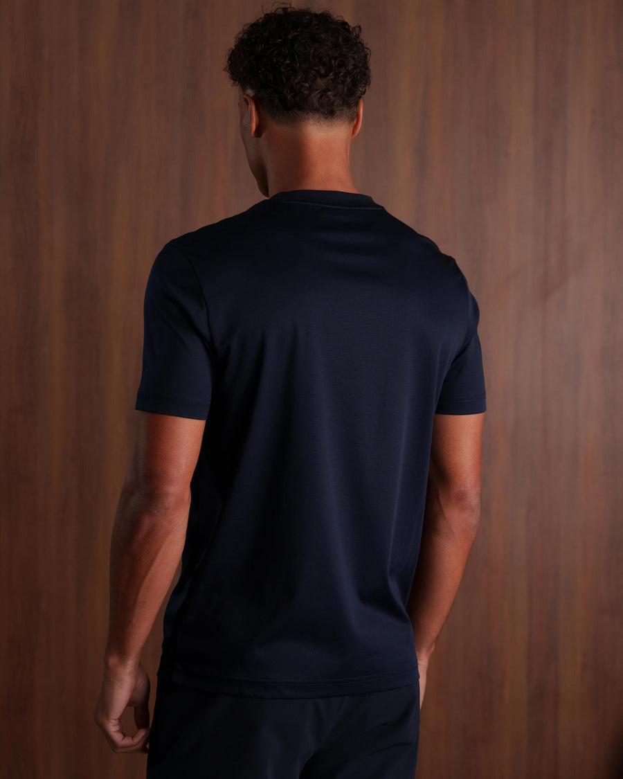 LUXE-MERCERISED T-SHIRT - NAVY
