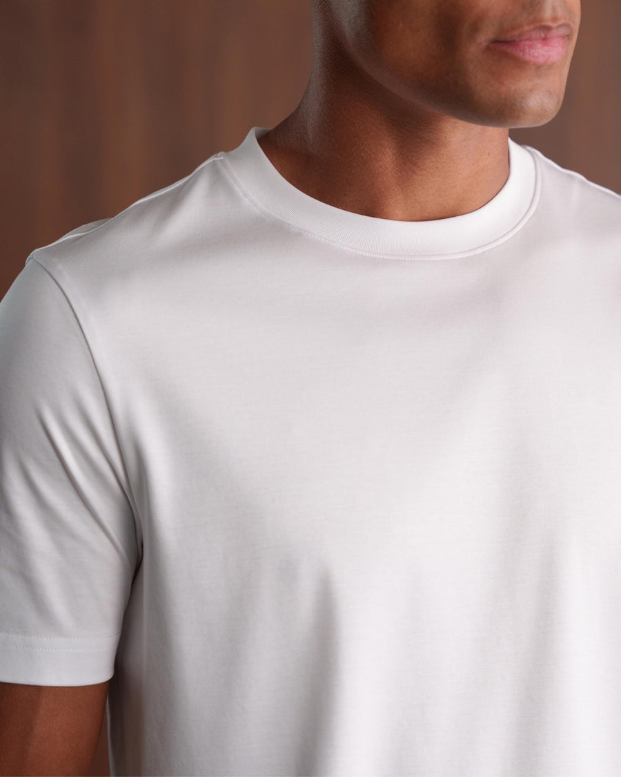LUXE-MERCERISED T-SHIRT - WHITE