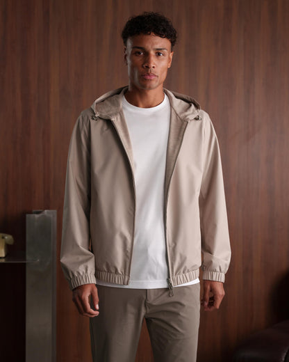 TWIN-TECH HOODED JACKET 2.0 - BEIGE
