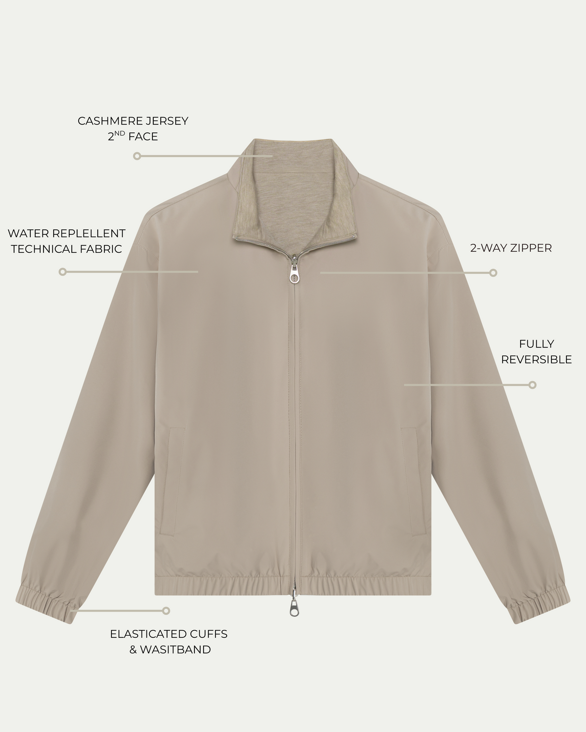TWIN-TECH BOMBER JACKET 2.0 - BEIGE