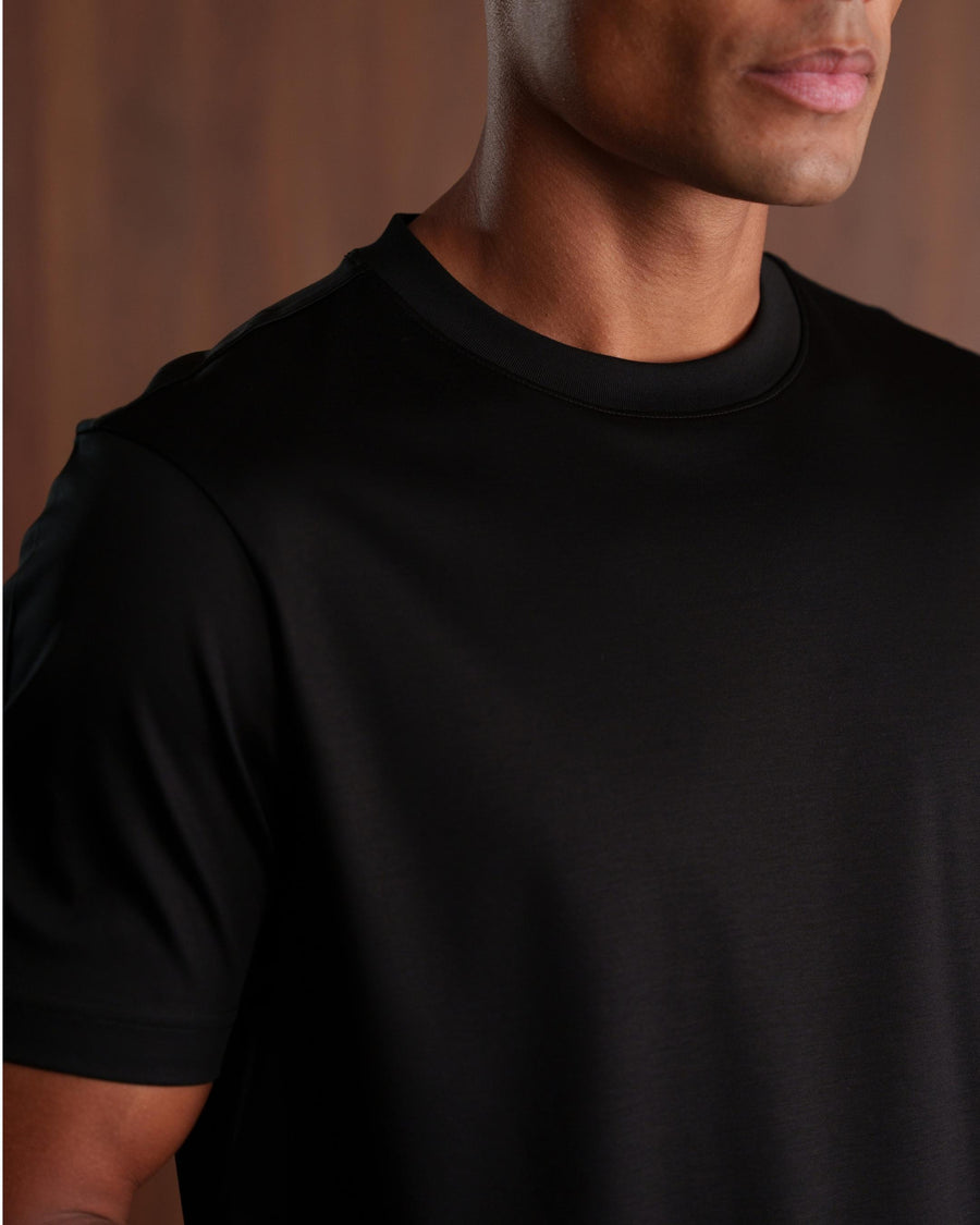 LUXE-MERCERISED T-SHIRT - BLACK