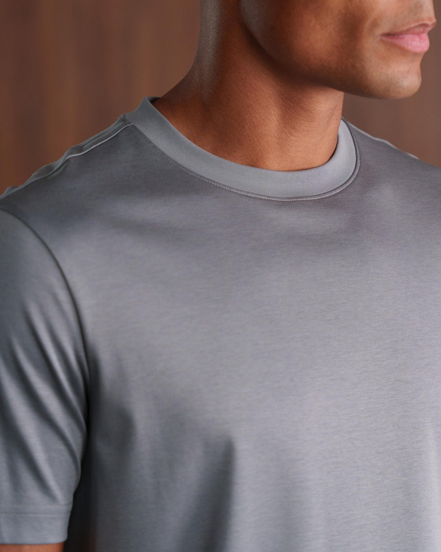 LUXE-MERCERISED T-SHIRT - SLATE