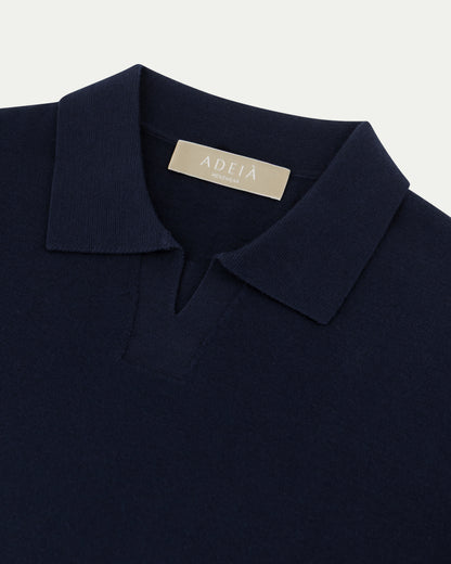 SOMBRA LONG SLEEVE POLO - NAVY