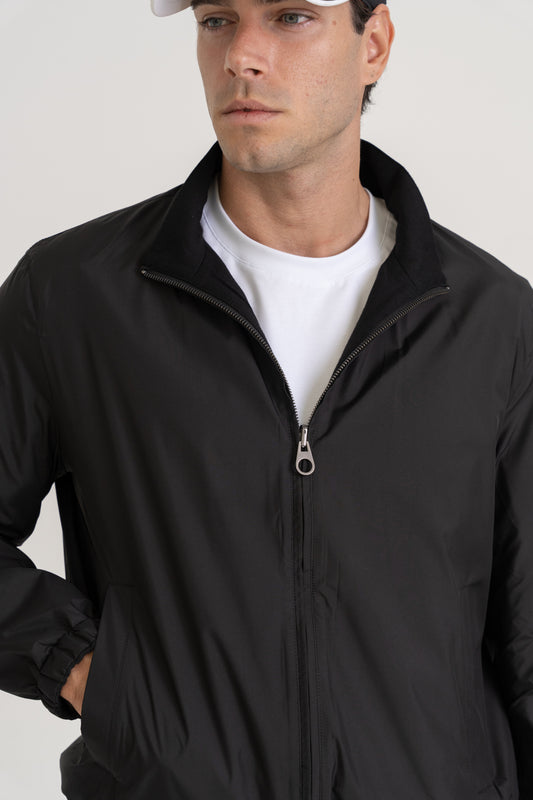 DUO BOMBER JACKET - BLACK