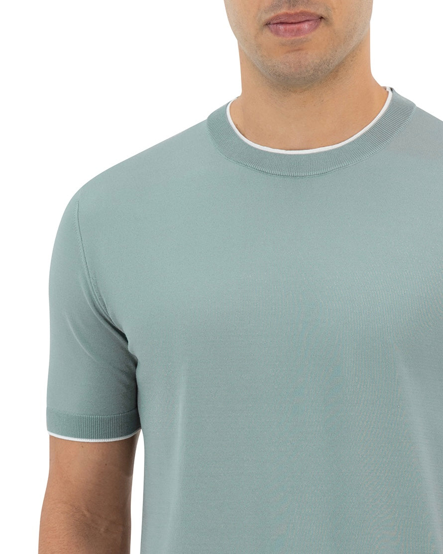 LINEA KNIT T-SHIRT - SEAFOAM