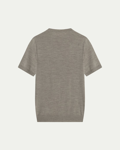 MERINO WOOL T-SHIRT - BEIGE