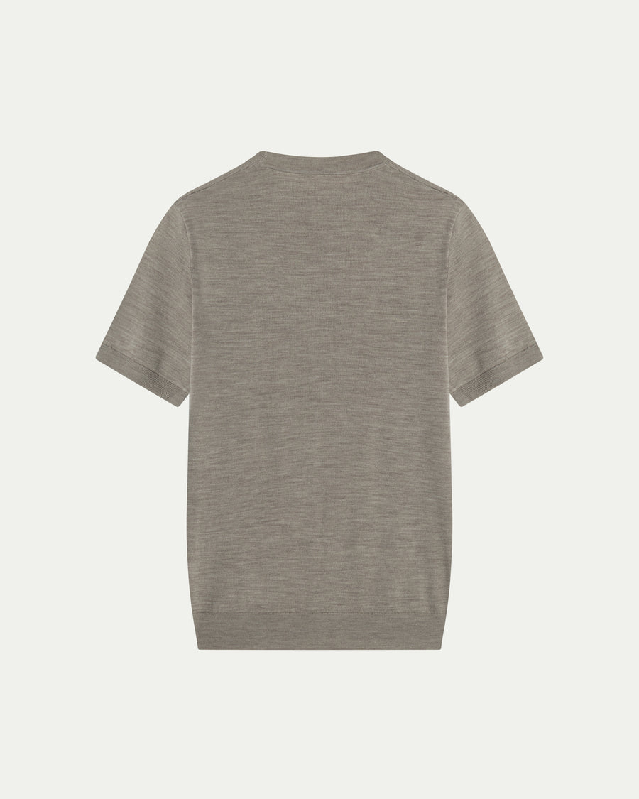 MERINO WOOL T-SHIRT - BEIGE