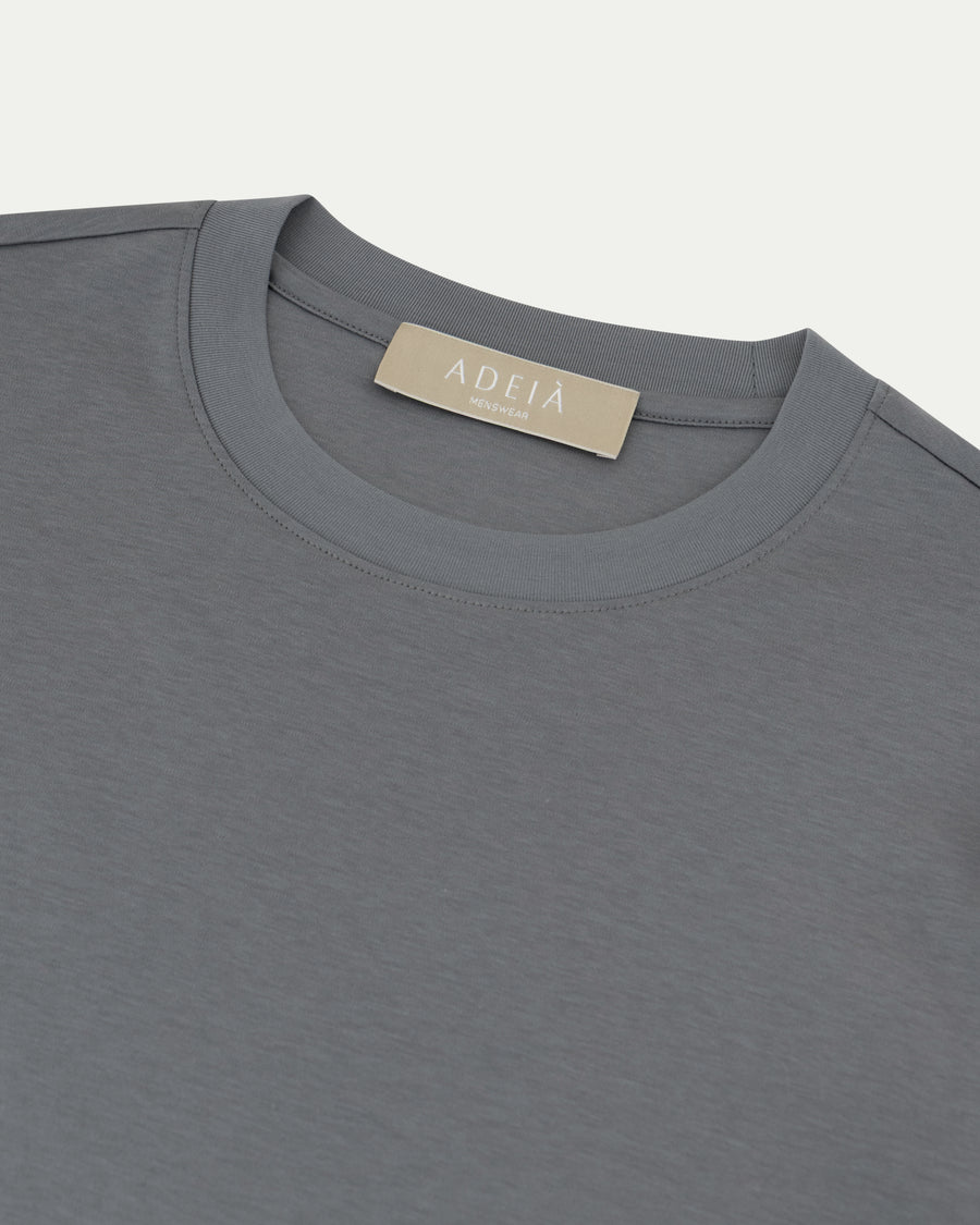 LUXE-MERCERISED T-SHIRT - SLATE