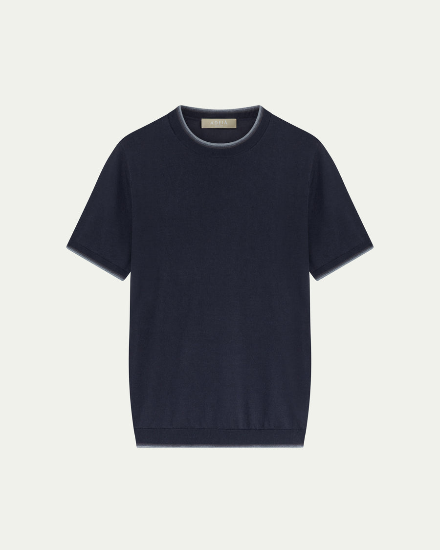 FRONTERA KNIT T-SHIRT - MARINO