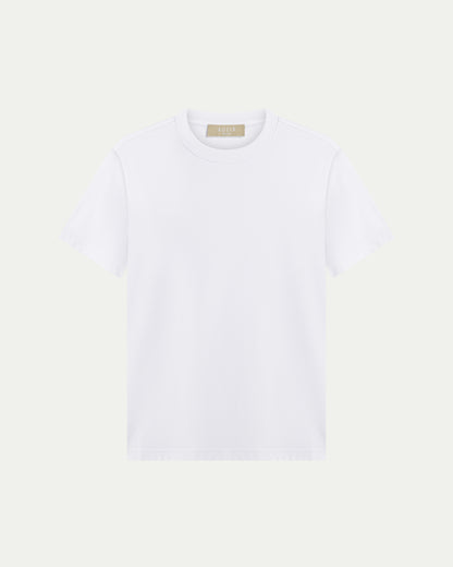 LUXE-MERCERISED T-SHIRT - WHITE