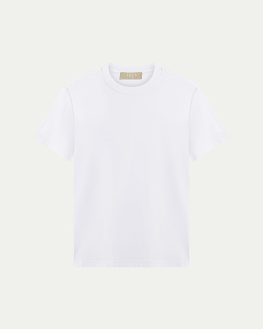 LUXE-MERCERISED T-SHIRT - WHITE