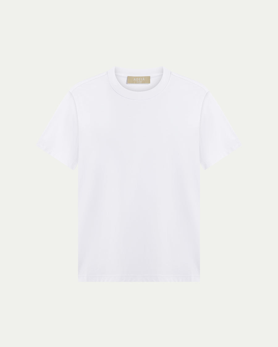 LUXE-MERCERISED T-SHIRT - WHITE