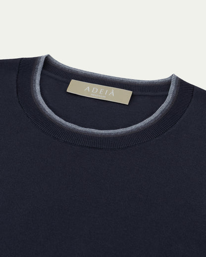 FRONTERA KNIT T-SHIRT - MARINO