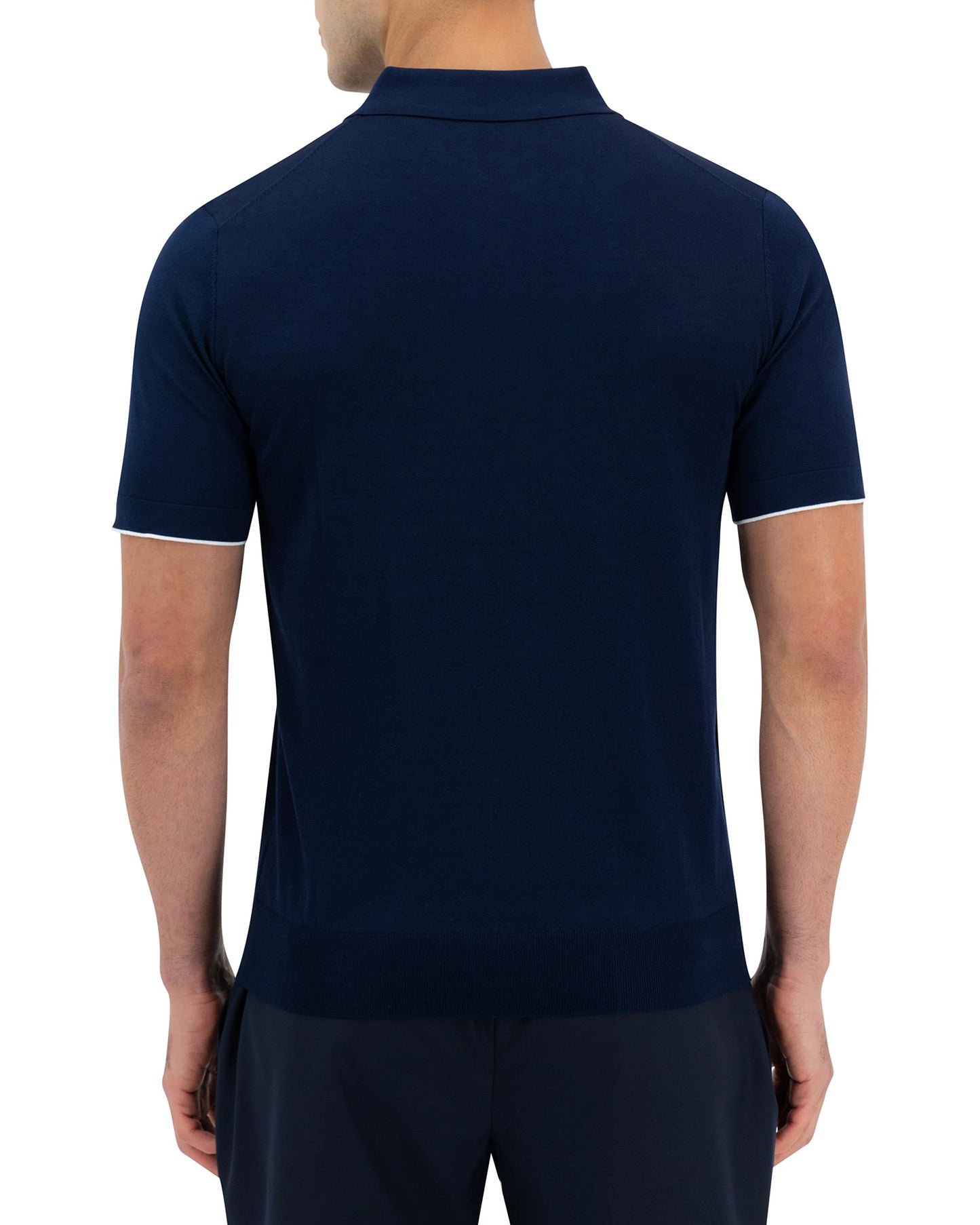 NIDO KNIT POLO - MARINO