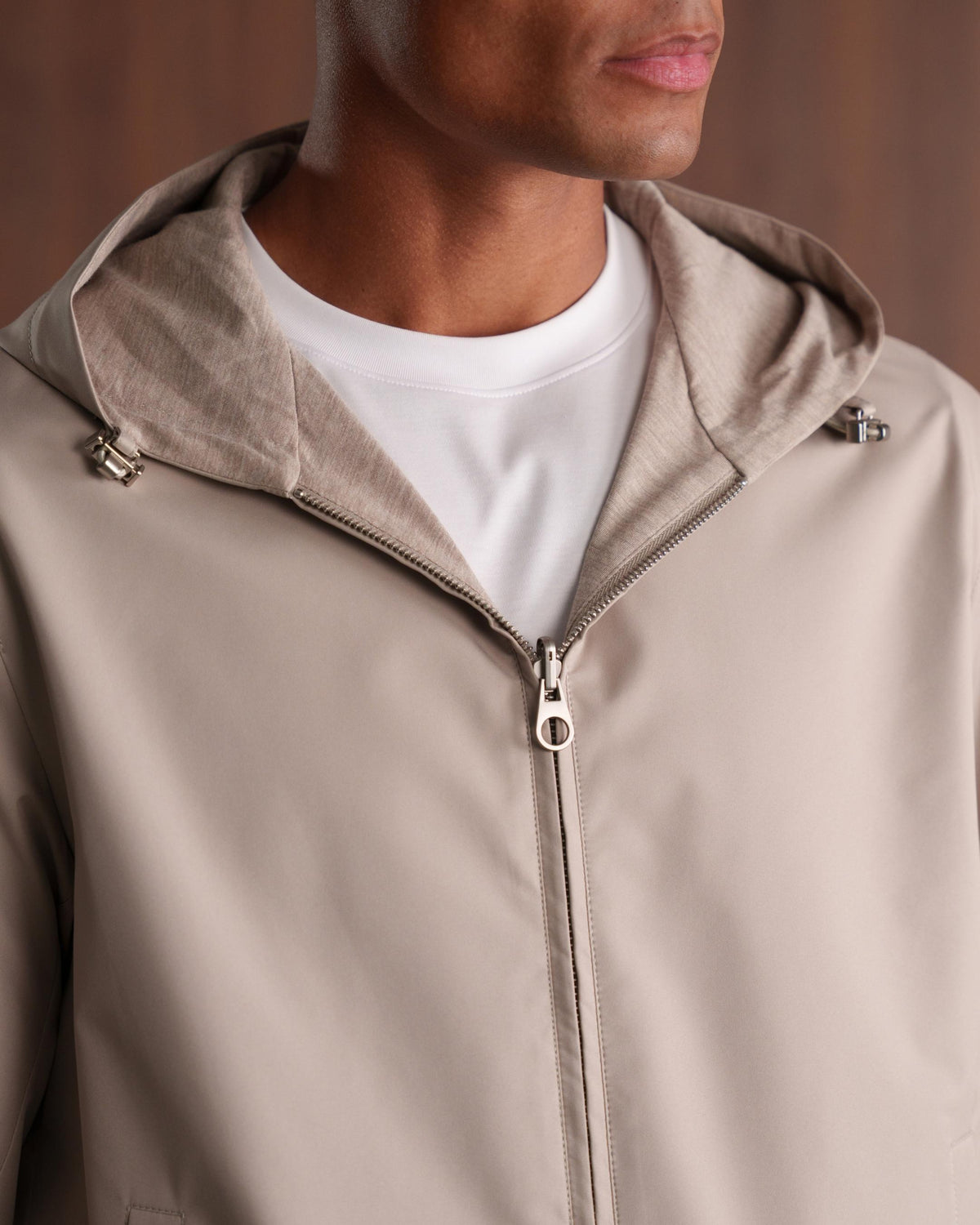 TWIN-TECH HOODED JACKET 2.0 - BEIGE
