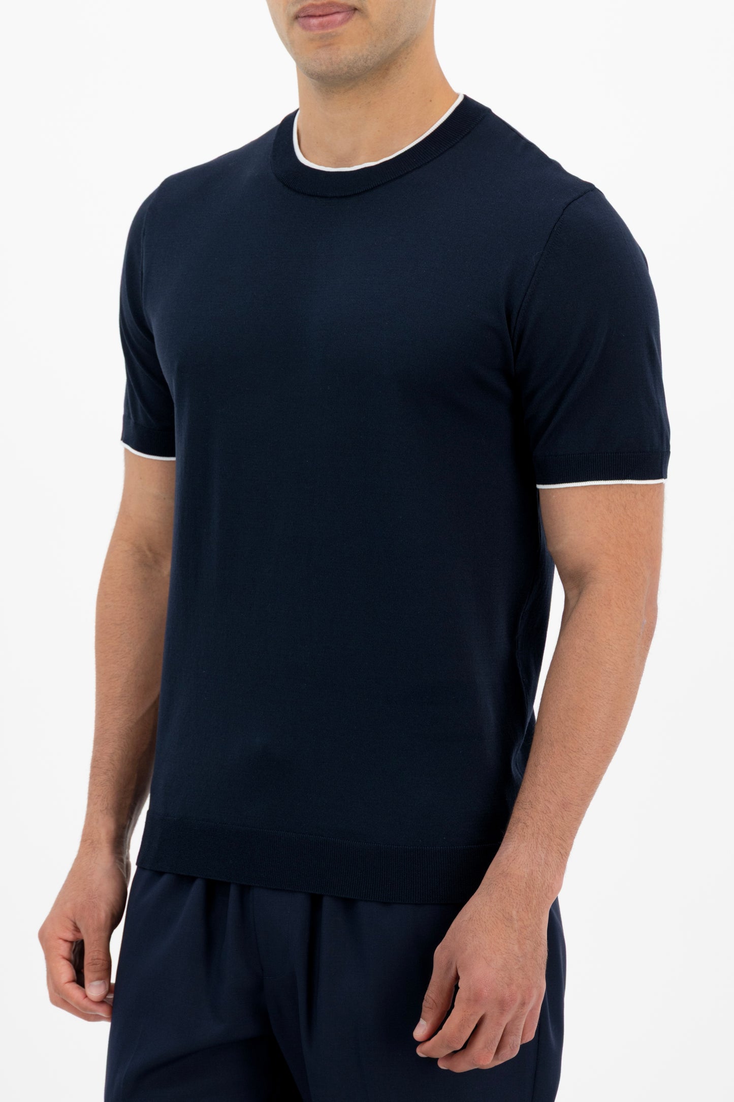 LINEA KNIT T-SHIRT - MIDNIGHT