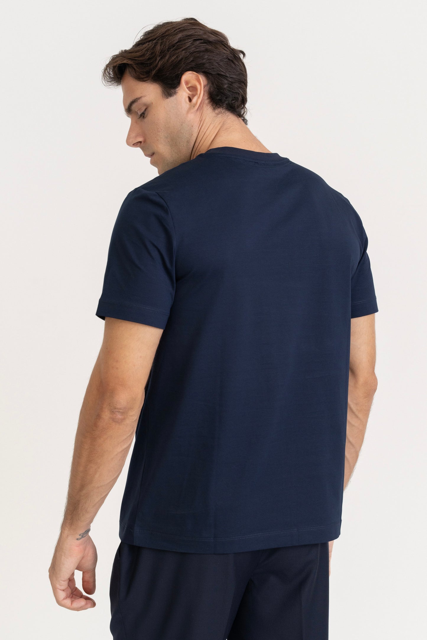 BASIC COTTON T-SHIRT - NAVY