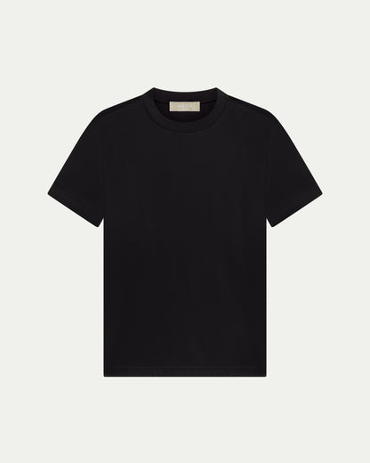 LUXE-MERCERISED T-SHIRT - BLACK