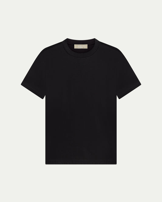 LUXE-MERCERISED T-SHIRT - BLACK