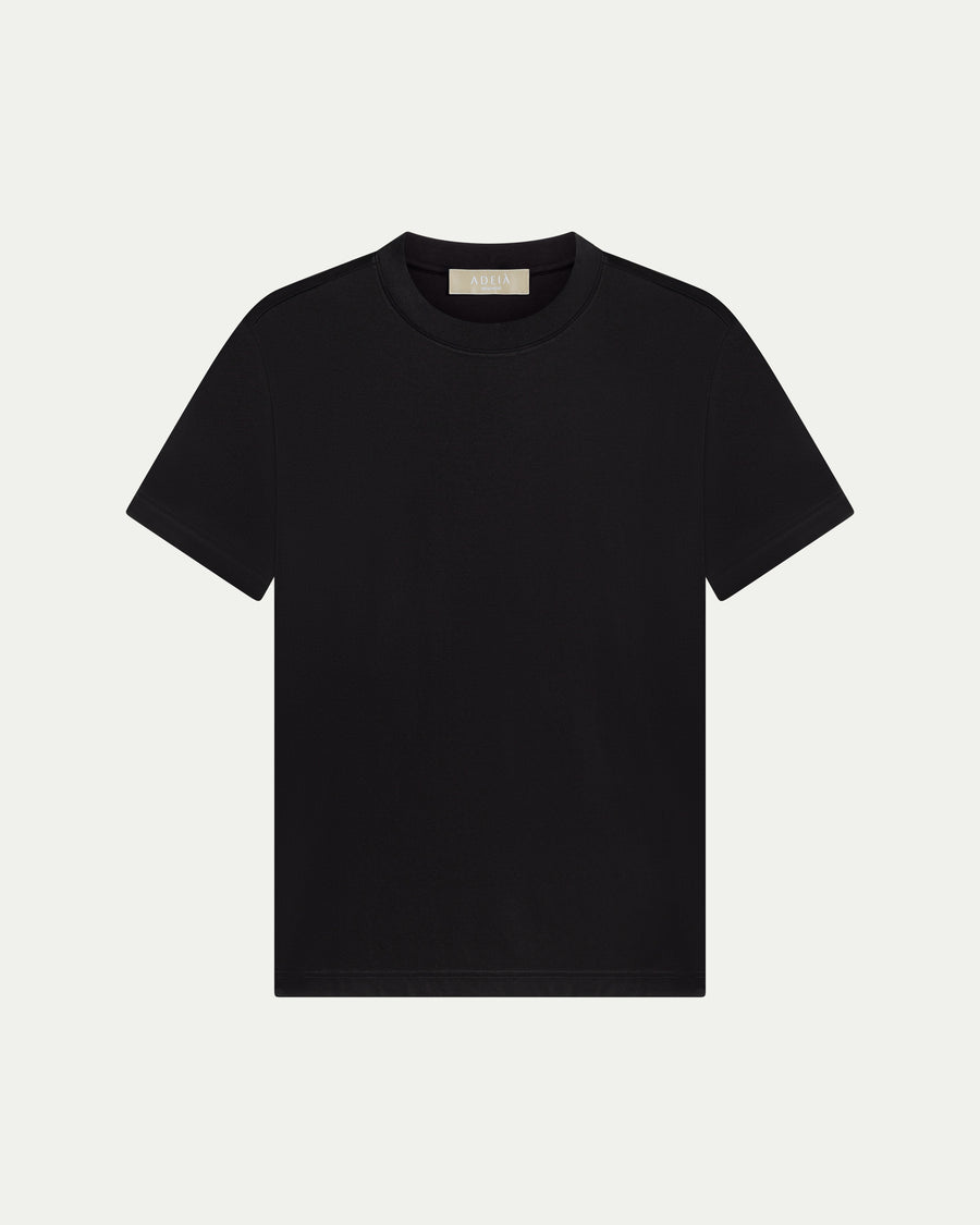LUXE-MERCERISED T-SHIRT - BLACK