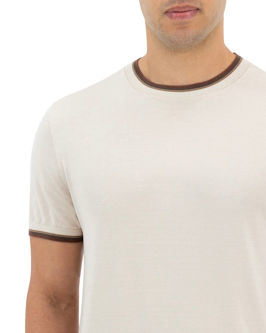 FRONTERA KNIT T-SHIRT - CREMA