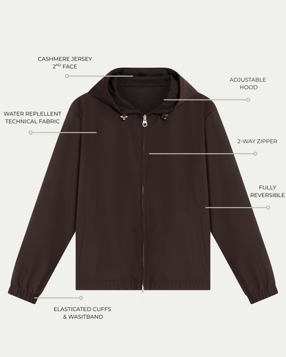 TWIN-TECH HOODED JACKET 2.0 - ESPRESSO