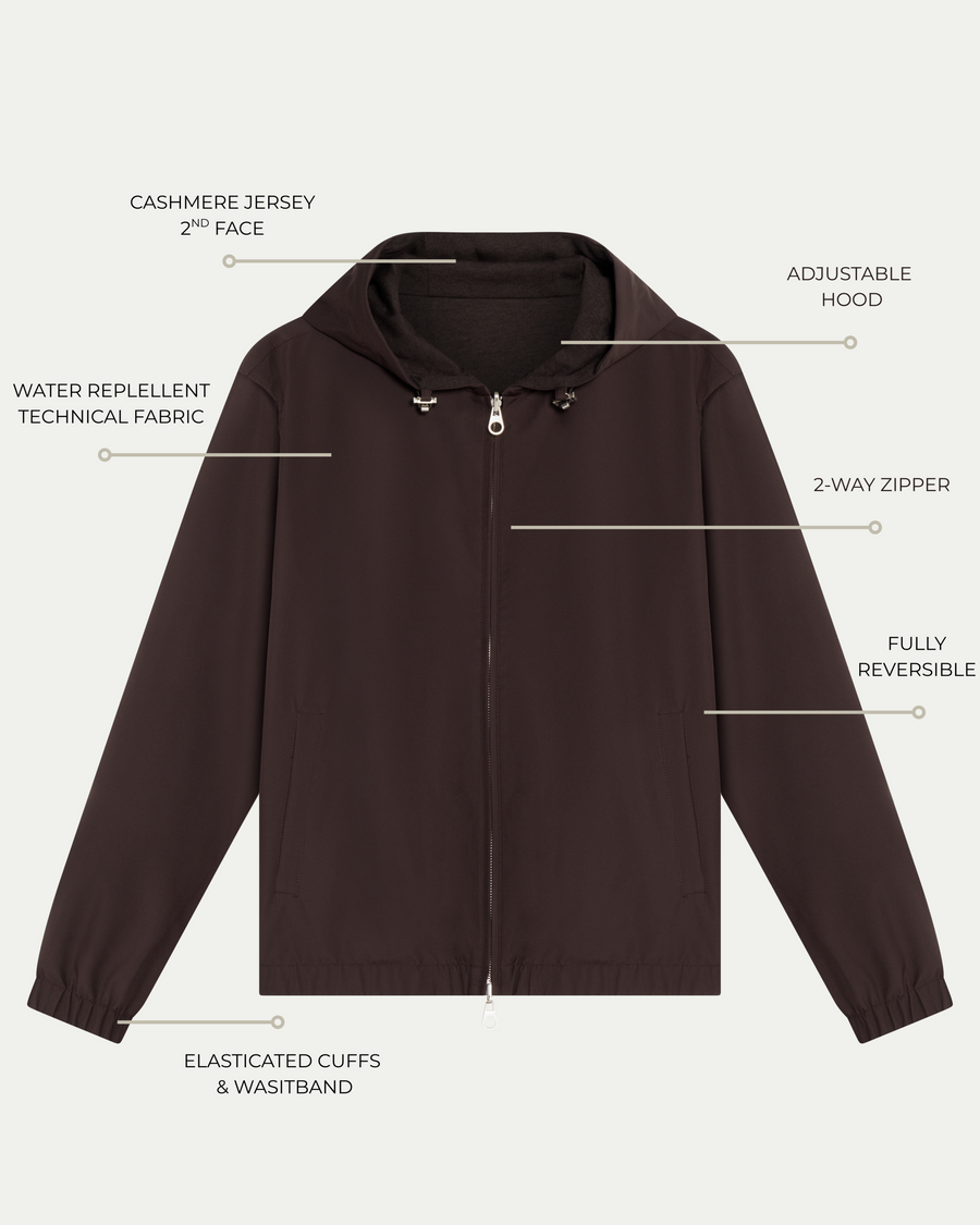 TWIN-TECH HOODED JACKET 2.0 - ESPRESSO