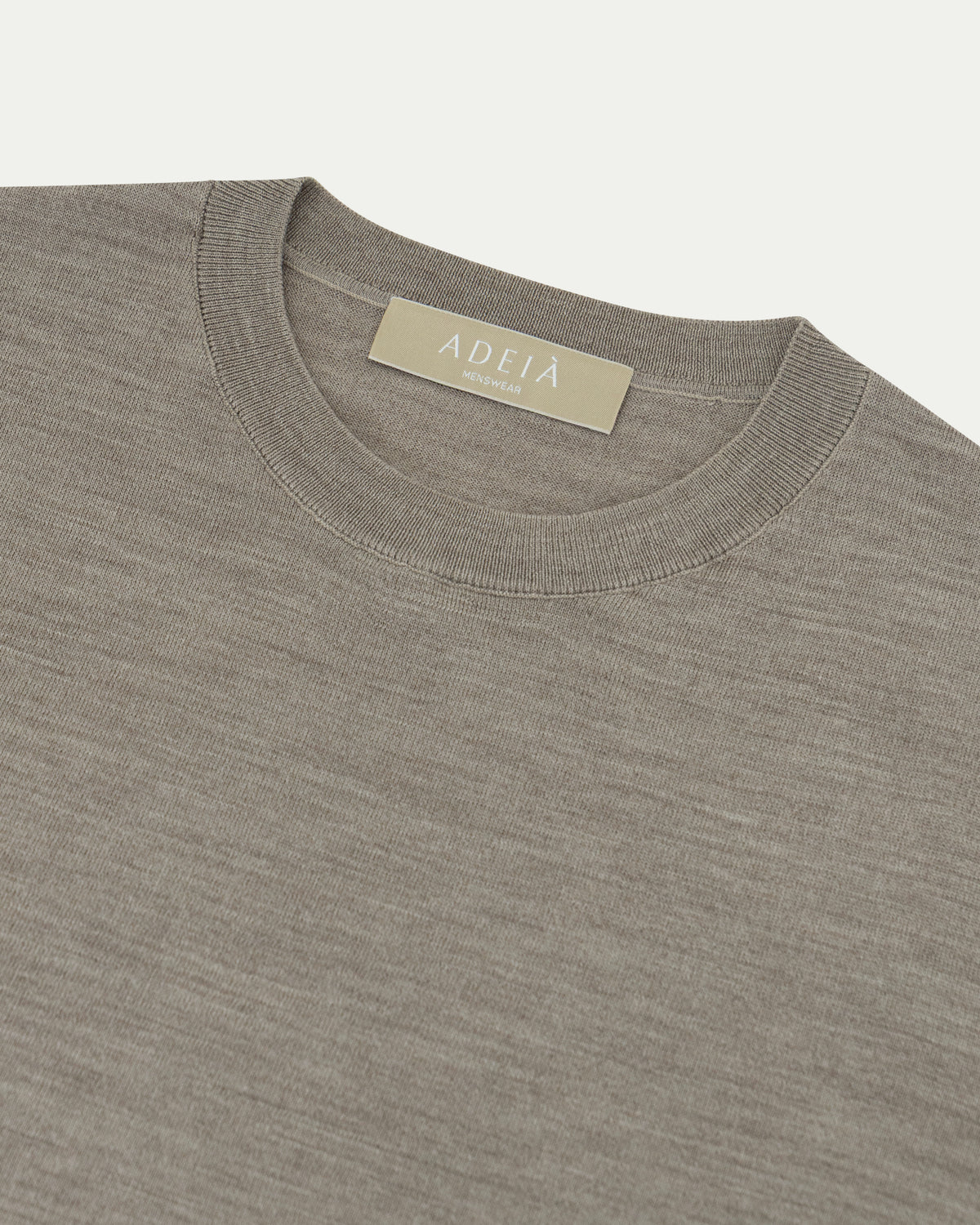 MERINO WOOL T-SHIRT - BEIGE