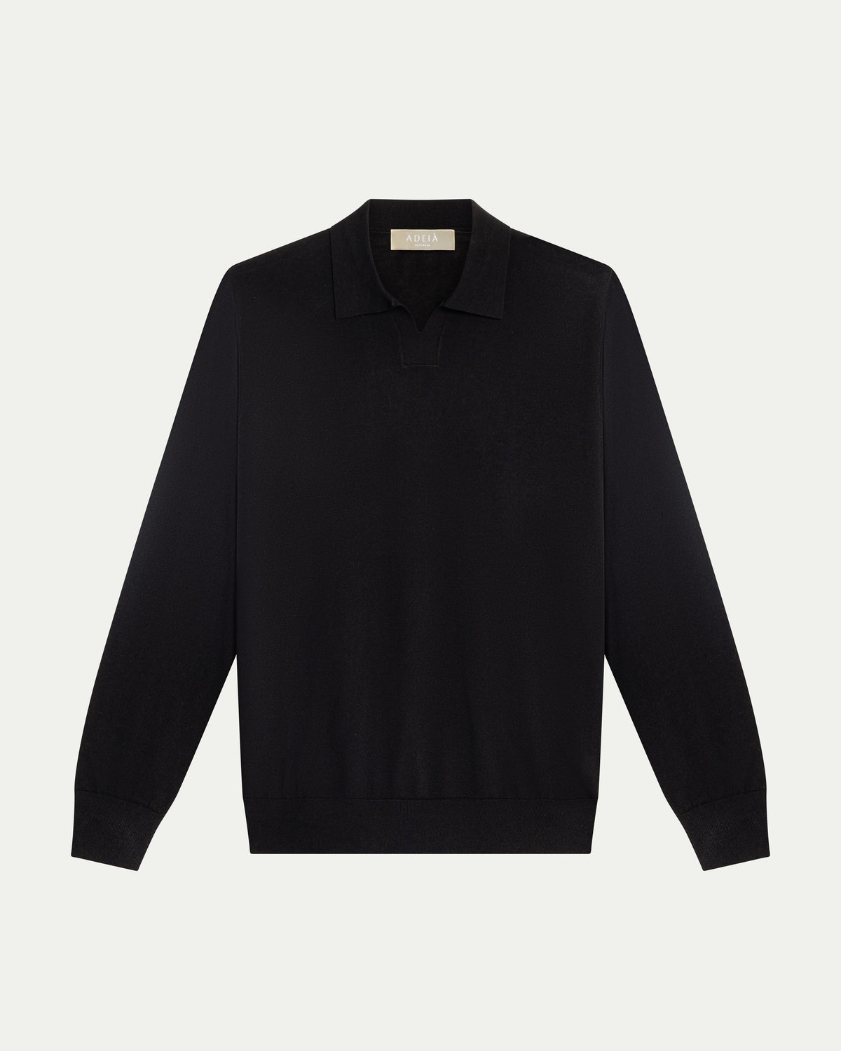 SOMBRA LONG SLEEVE POLO - BLACK