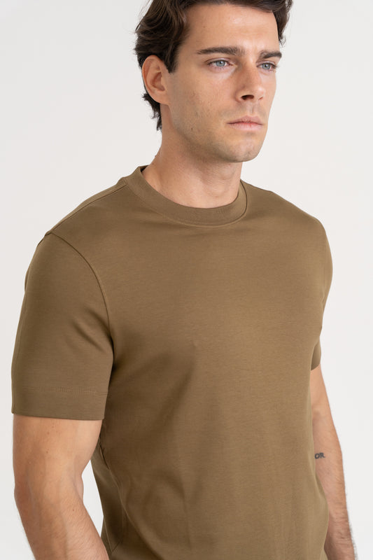 LUXE MODAL T-SHIRT - TOBACCO