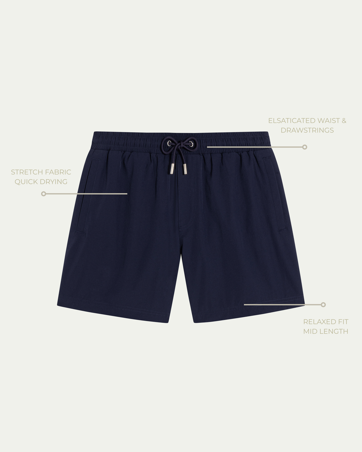 BRISA SWIM SHORTS - MARINO