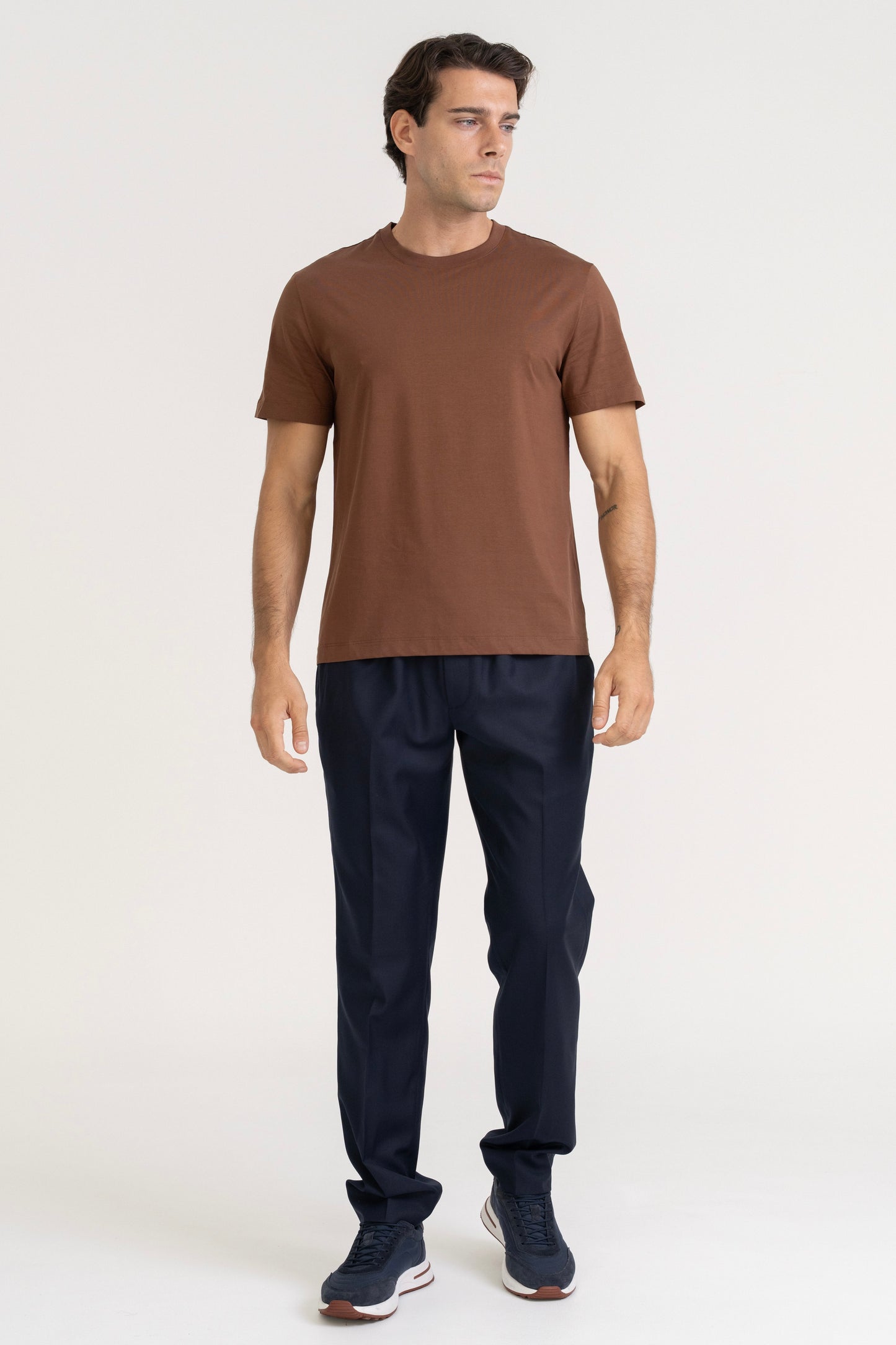 BASIC COTTON T-SHIRT - RUST