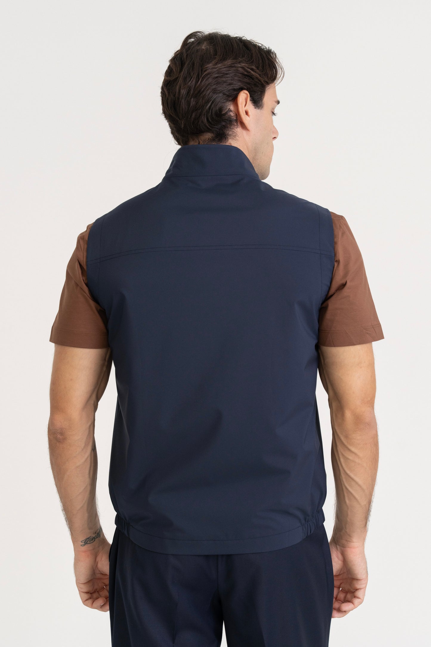 REVERSIBLE TECH GILET - NAVY/RUST
