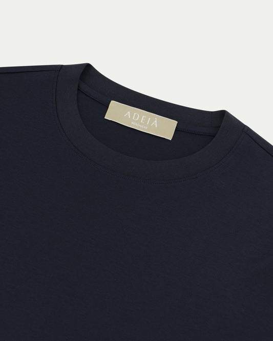 LUXE-MERCERISED T-SHIRT - NAVY