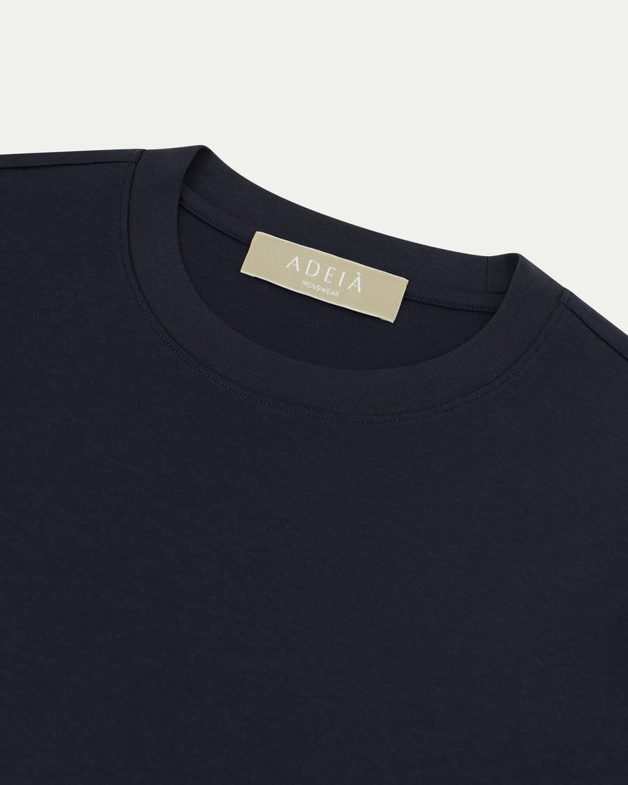 LUXE-MERCERISED T-SHIRT - NAVY