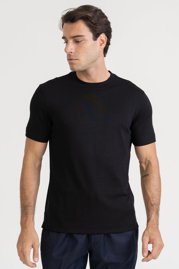 LUXE MODAL T-SHIRT - BLACK