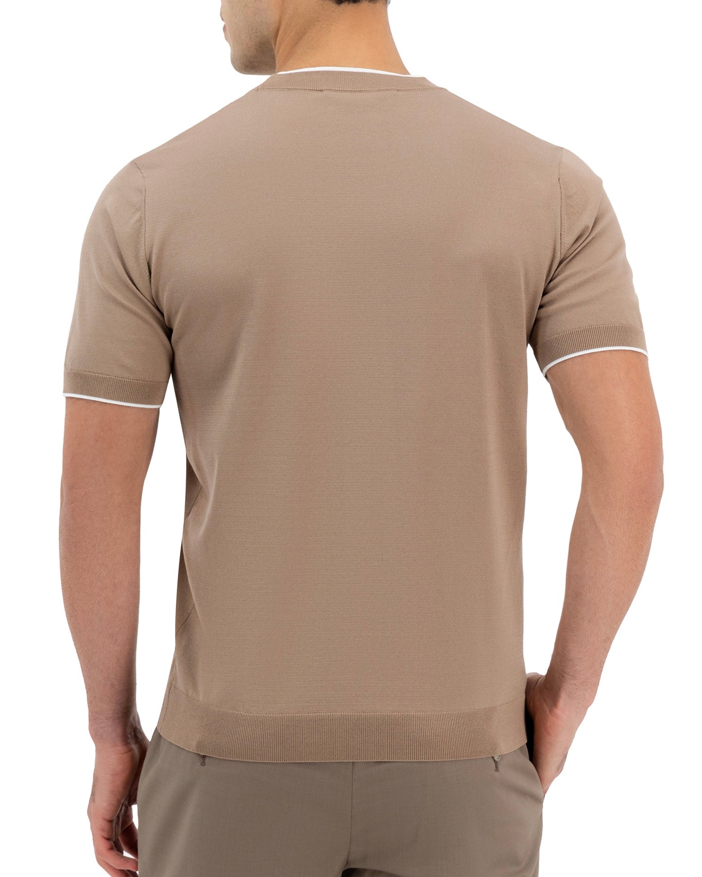 LINEA KNIT T-SHIRT - SANDSTONE