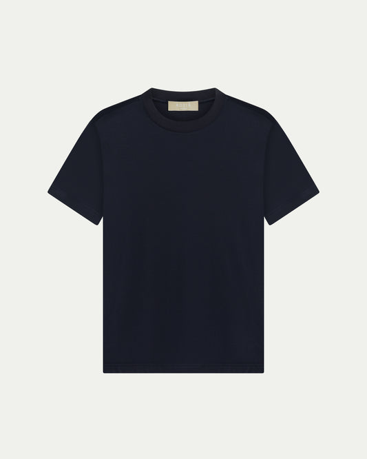 LUXE-MERCERISED T-SHIRT - NAVY