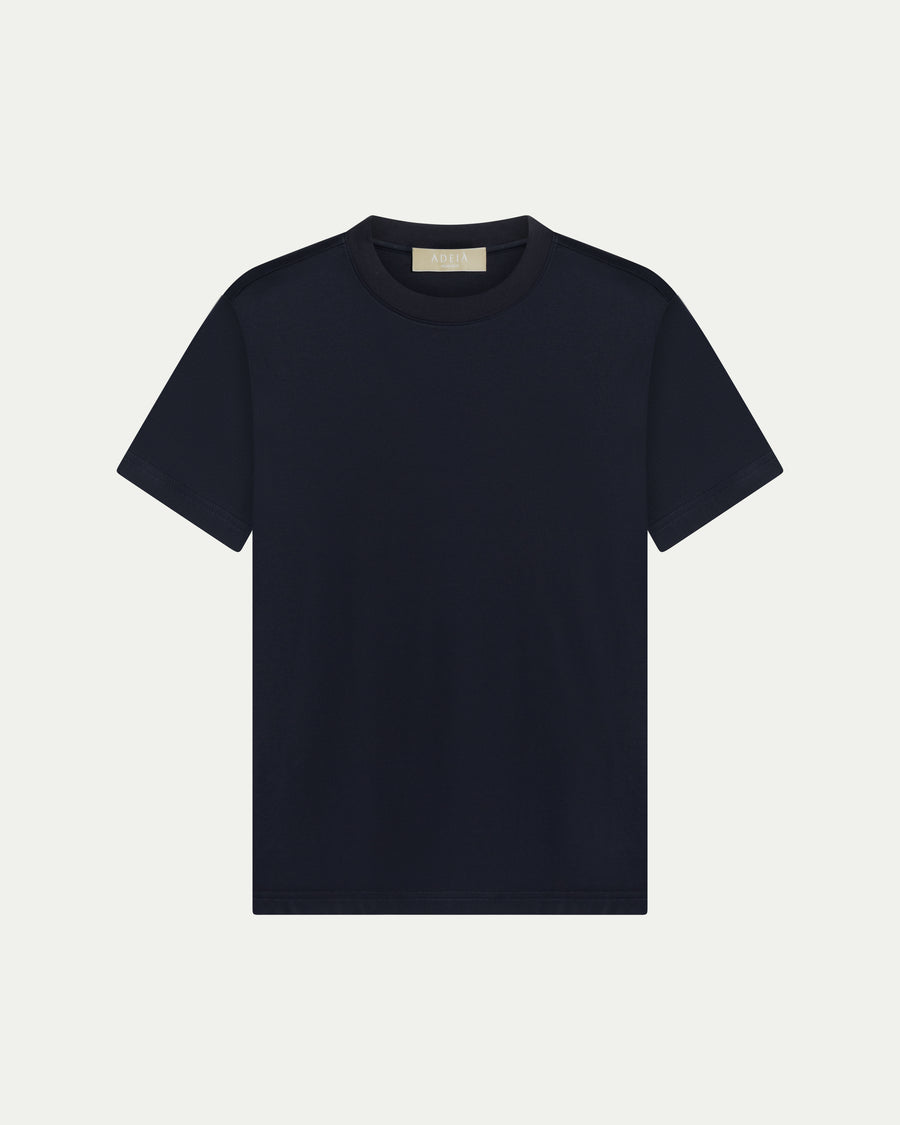 LUXE-MERCERISED T-SHIRT - NAVY