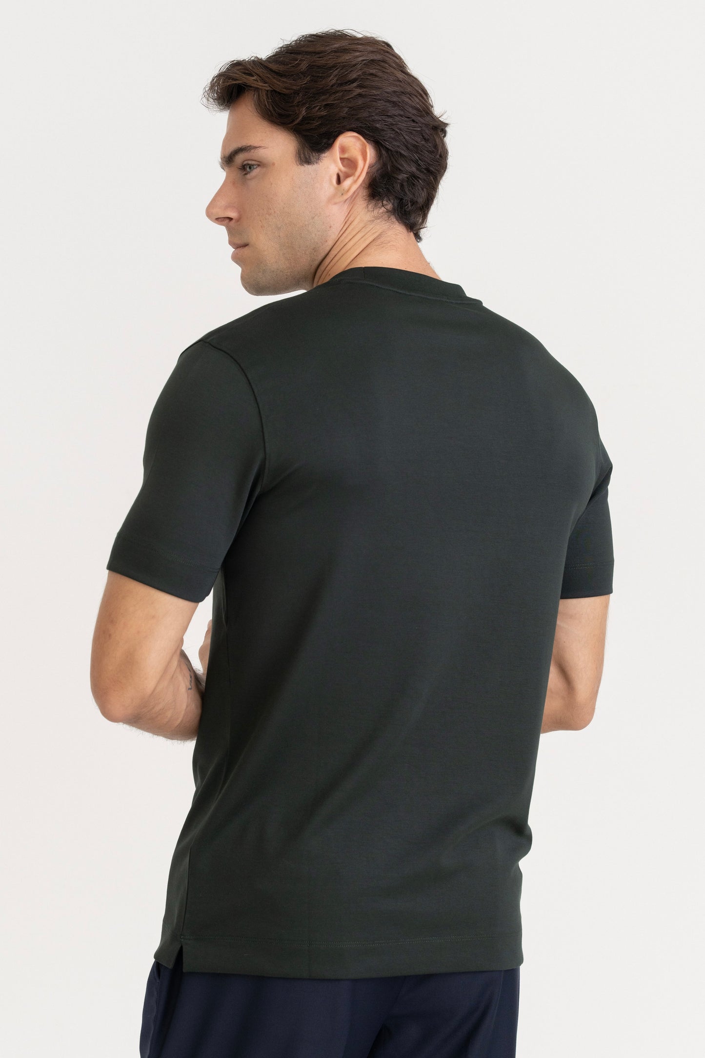 LUXE MODAL T-SHIRT - BOTTLE GREEN