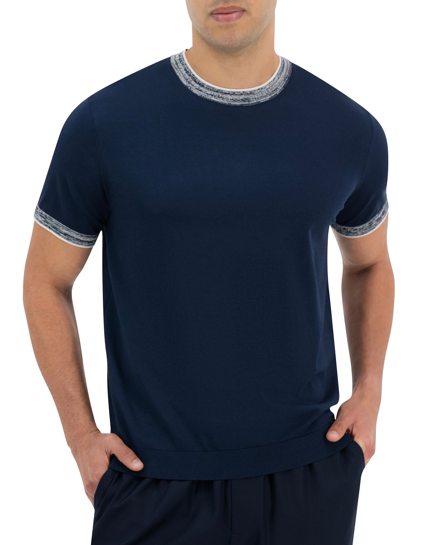 DELMAR KNIT T-SHIRT - AZUL