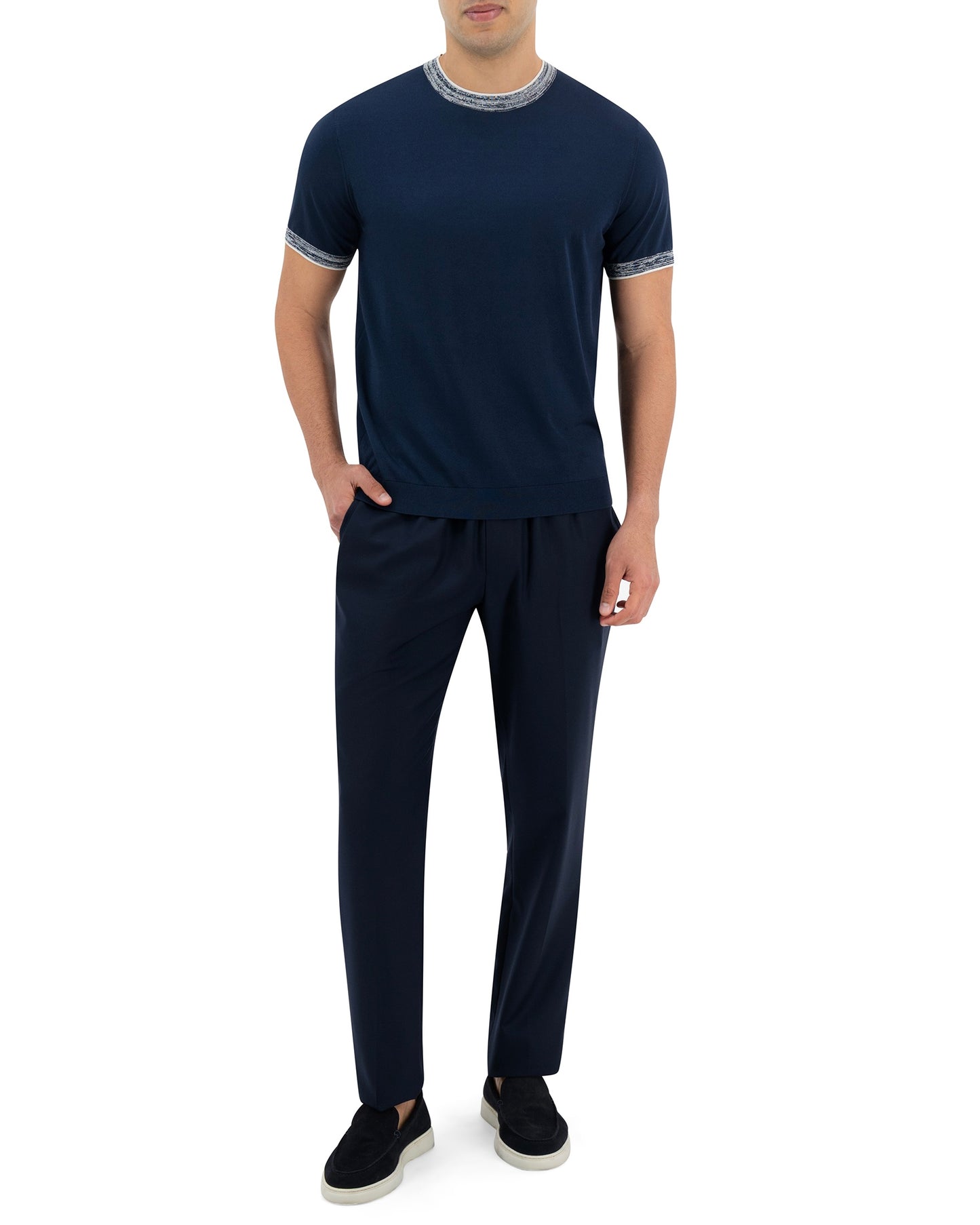 DELMAR KNIT T-SHIRT - AZUL