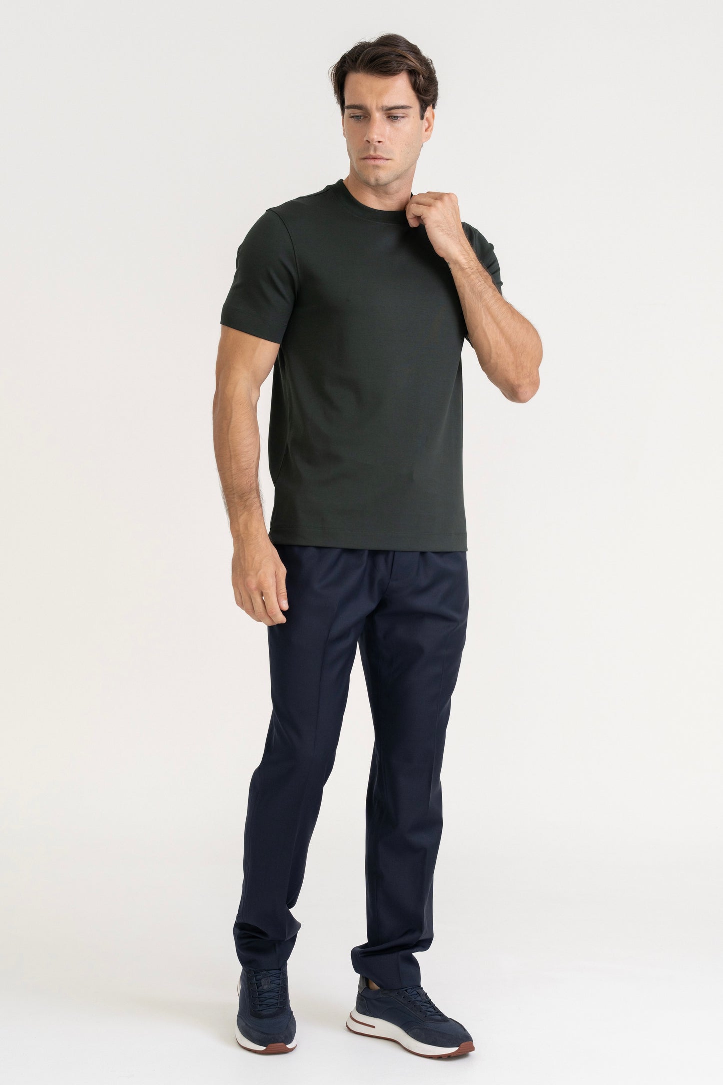LUXE MODAL T-SHIRT - BOTTLE GREEN