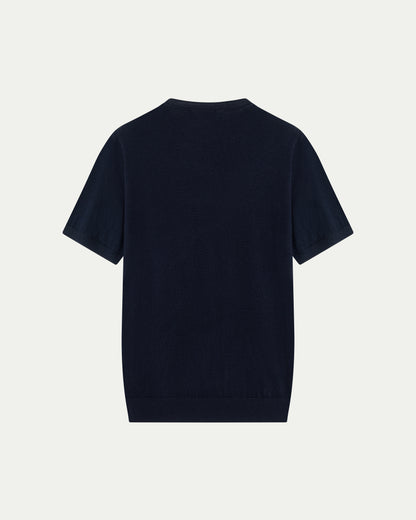 MERINO WOOL T-SHIRT - NAVY