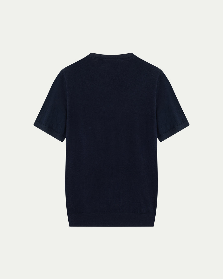 MERINO WOOL T-SHIRT - NAVY