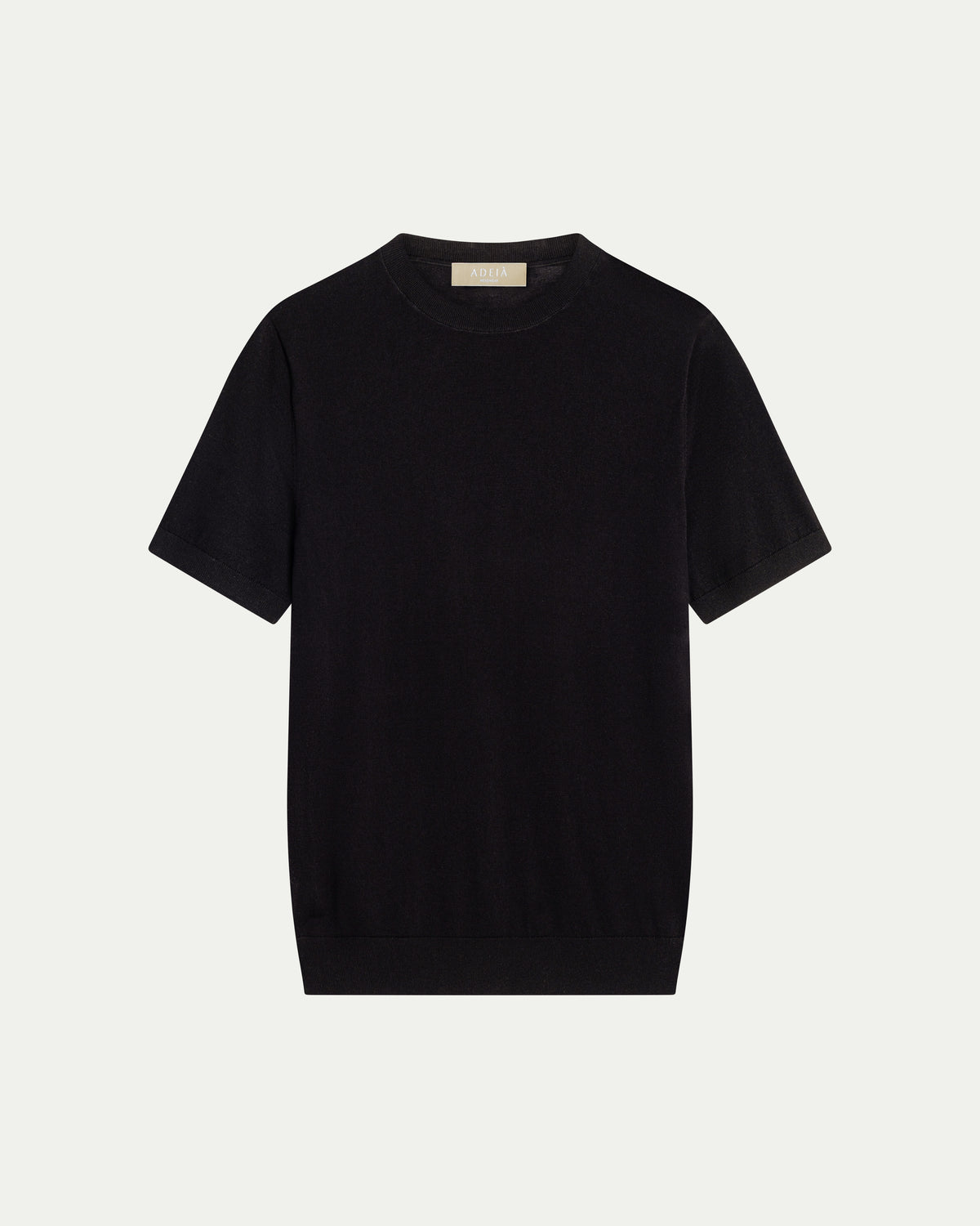 MERINO WOOL T-SHIRT - BLACK