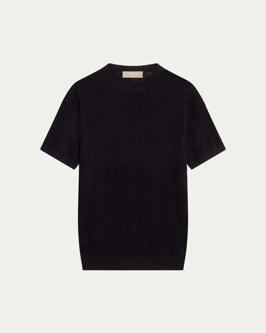 MERINO WOOL T-SHIRT - BLACK