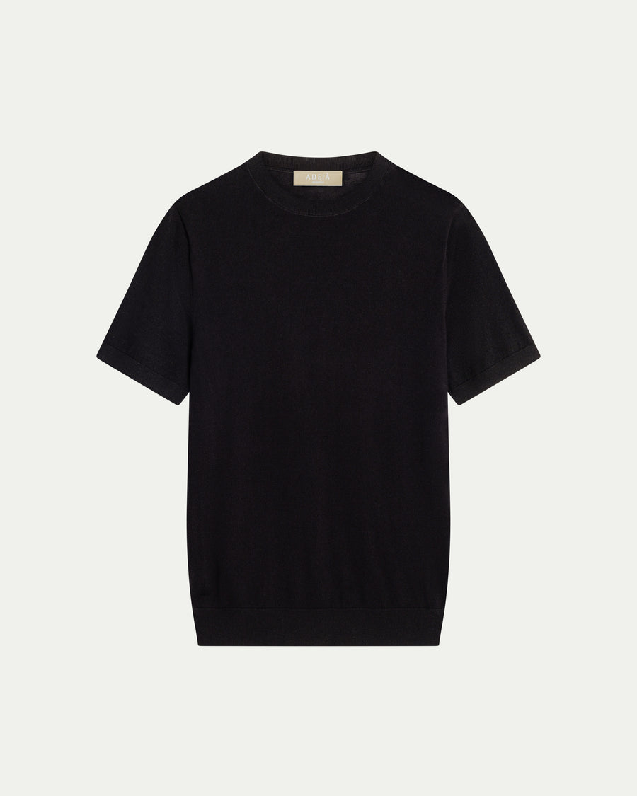 MERINO WOOL T-SHIRT - BLACK
