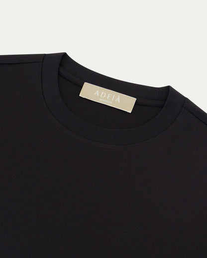 LUXE-MERCERISED T-SHIRT - BLACK