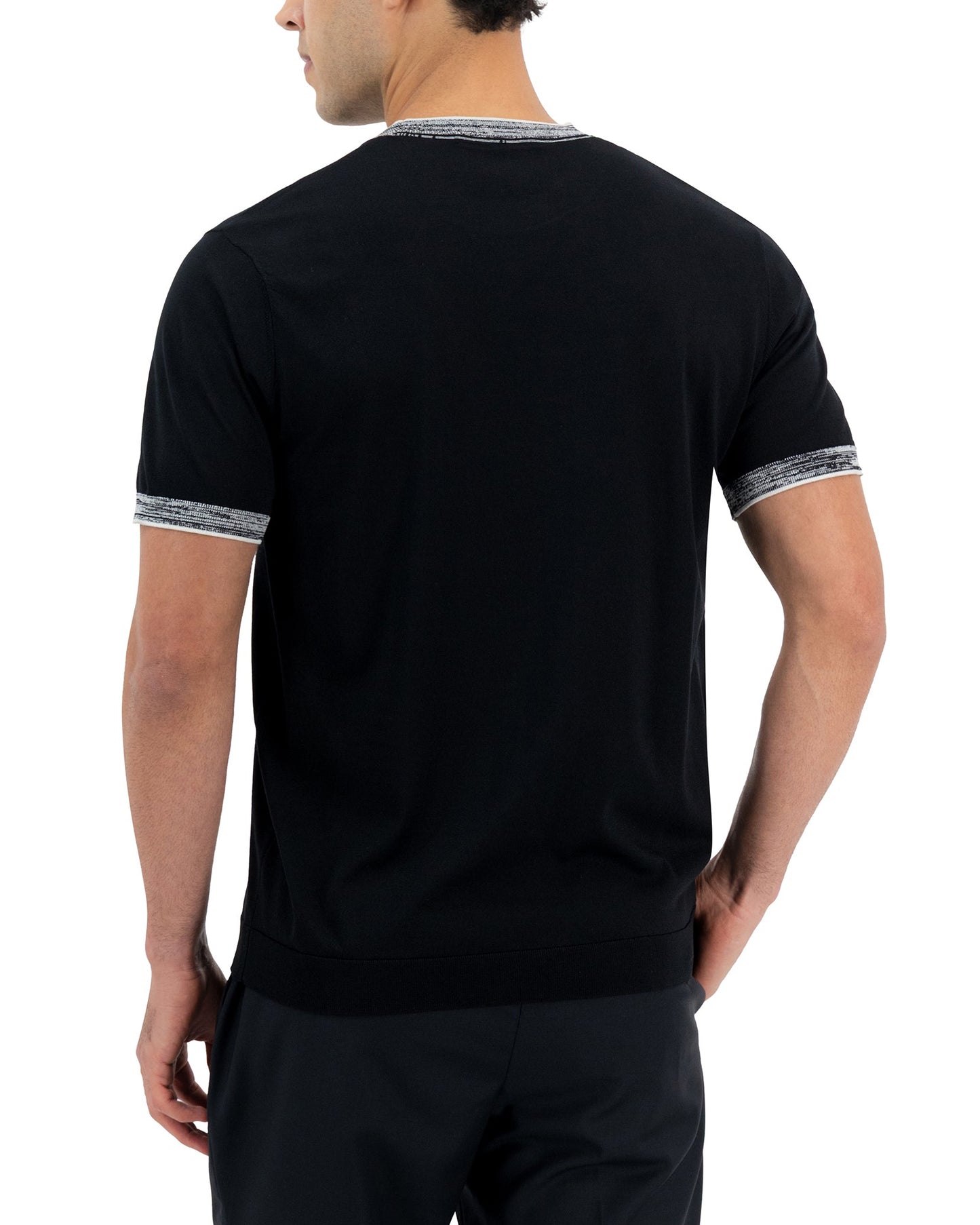 DELMAR KNIT T-SHIRT - BLACK